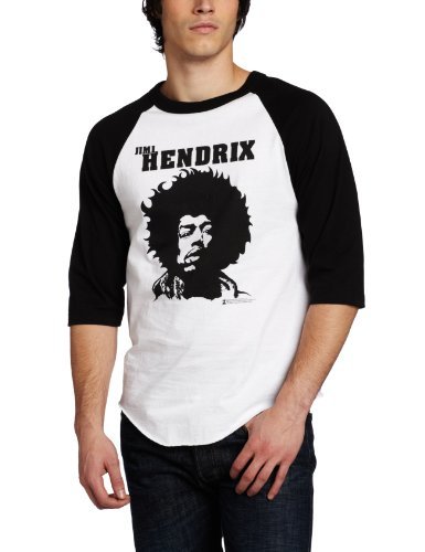 Impact Merchandising Men’s Jimi Hendrix Close-Up Baseball Jersey T-Shirt