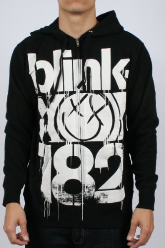 Blink 182 3Bars Zip Up Hoodie in Black