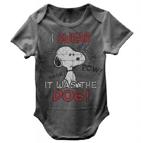 Peanuts Snoopy ‘I Swear It Was The Dog’ Infant Onesie