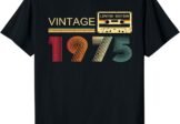 Vintage 1975 T Shirts for Men 50th Birthday Gifts for Men Dad Fathers Day Birthday Gifts for Husband Friend 1975 Tshirt