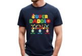 Personalized Super Daddio Shirt with Kids Names, Gift for Father’s Day Shirt, Grandpa Kids with Name T Shirt, Gamer Dad …