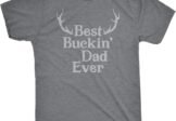 Crazy Dog Mens T Shirt Best Buckin Dad Ever for Amazing Dad Funny Fathers Day Tees