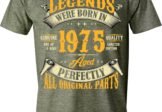 50th Birthday T-Shirt for Men, Legends were Born in 1975, Vintage 50 Years Old Tee T Shirt