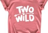 Two Wild 2nd Birthday Outfit Girl Shirt for 2 Year Old Toddler Second Cute Tshirt