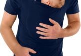 Mens Baby Carrier Shirt V Neck Short Sleeve T-Shirts for Men Skin to Skin T-Shirt with Pocket