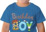 Birthday Boy Shirt Toddler Boys Cartoon Graphic Birthday T-Shirts Kids 1st 2nd 3rd 4th 5th 6th Bday Party Gift Tees