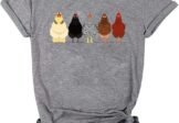 Chicken Tshirt Mom Cute T Shirts Womens Short Sleeves Farm Country Casual Tee Tops