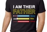 Personalized I am Your Their Father Mother Shirts,Custom Star Dad Christmas Gift, Tshirt Gifts for Dad Papa Husband from…