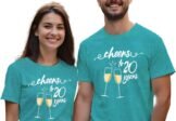 10/20/25/50th Wedding Anniversary Matching Couple Shirts | Milestone Wedding Gifts T-Shirt for Him & Her