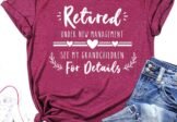 Retired Tshirts Women Retirement Gifts Shirts for Grandma Funny Short Sleeve Graphic Tees Top